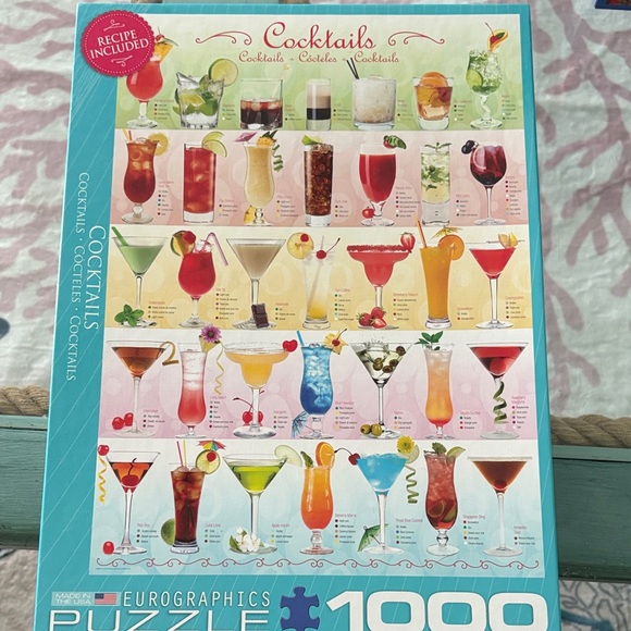 Eurographics Cocktails Puzzle - 1000 Pieces - Multicolor - Picture 1 of 5